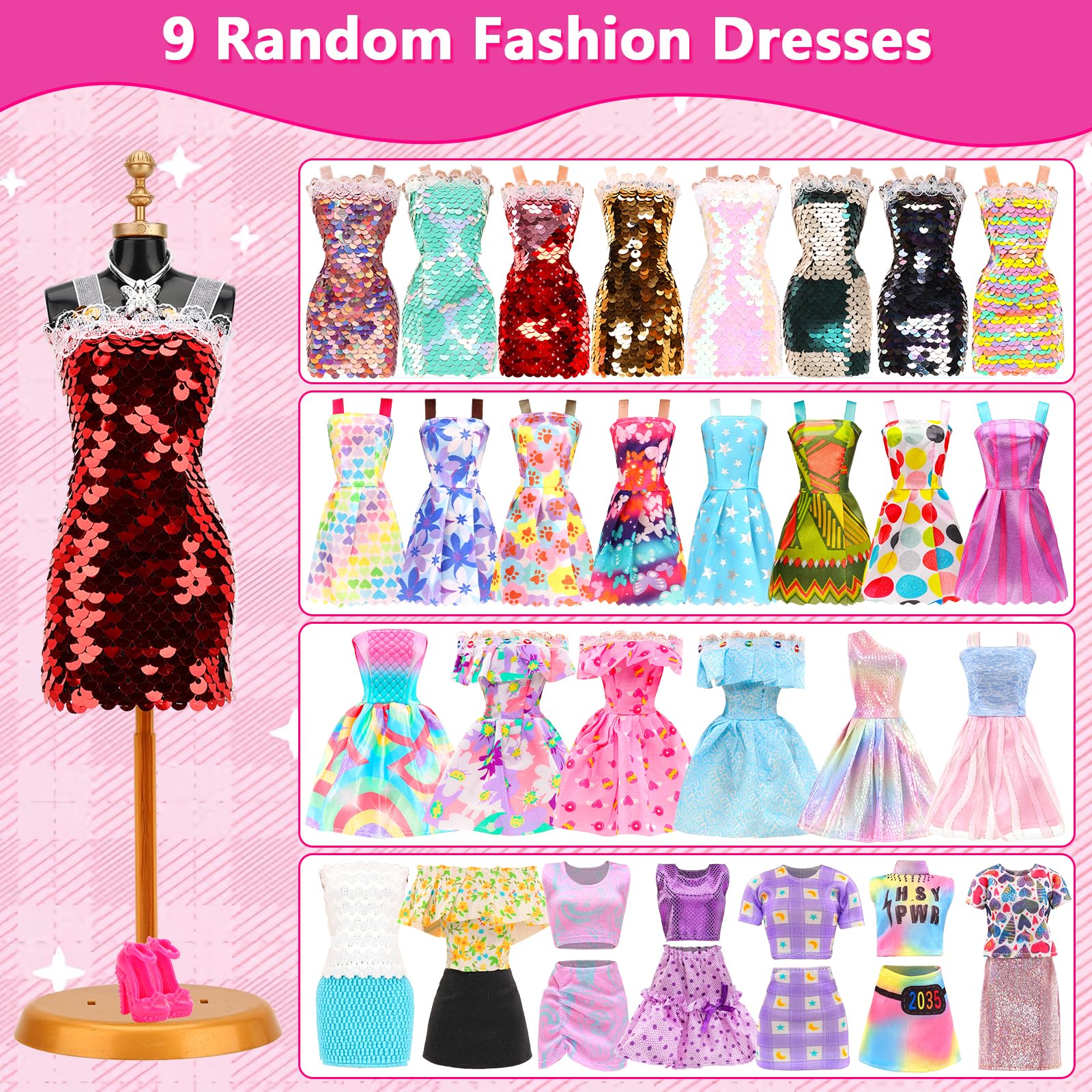ENOCHT fashion dresses for 11.5-inch dolls inspire imaginative play and variety