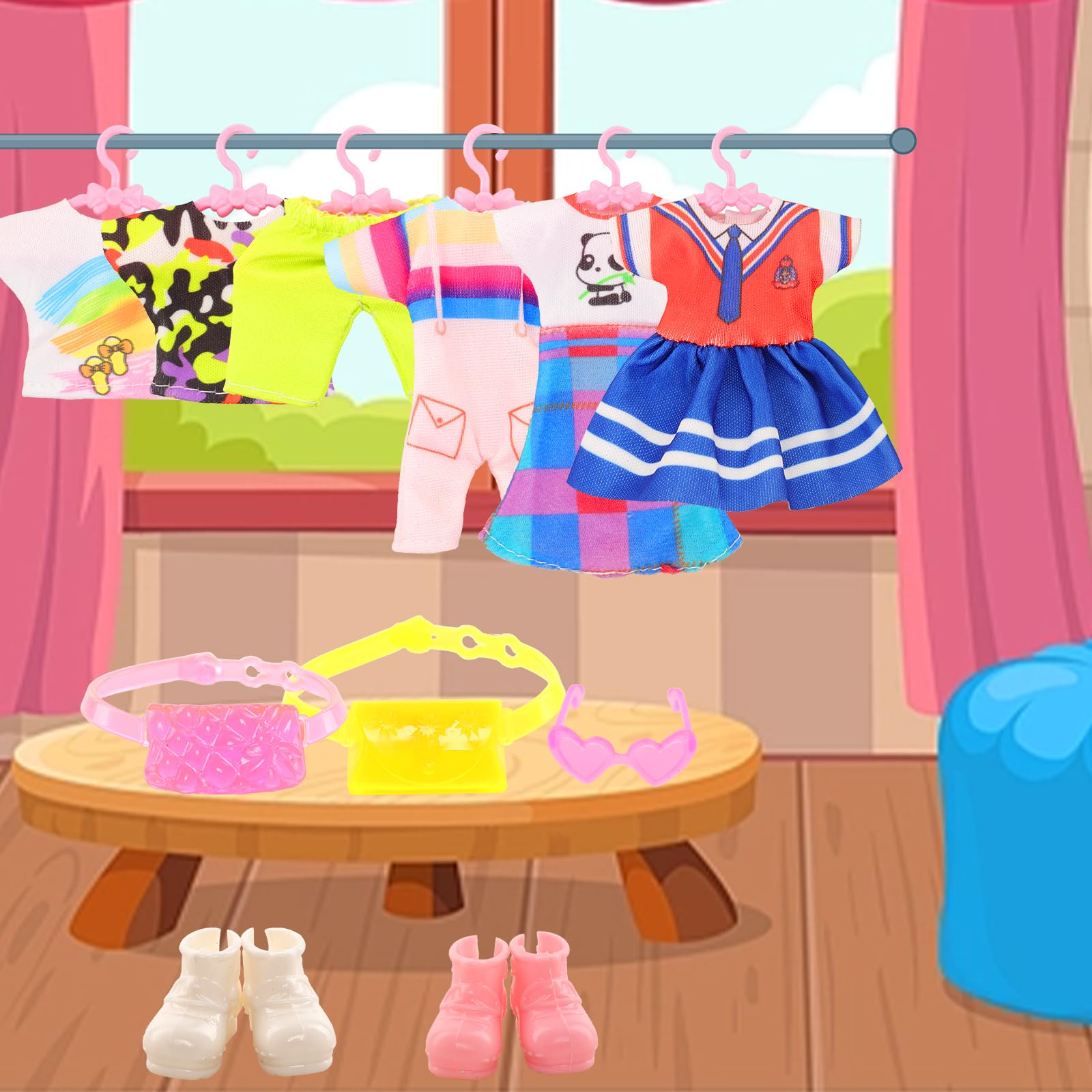 ENOCHT 10-outfit hangers to keep dress-up sets organized.