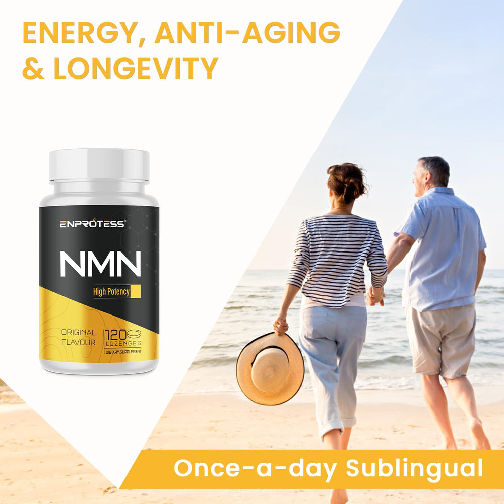 Enprotess Sublingual NMN 500mg lozenge texture for easy handheld use.