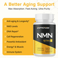 Enprotess Sublingual NMN 500mg lozenge under tongue for rapid absorption.