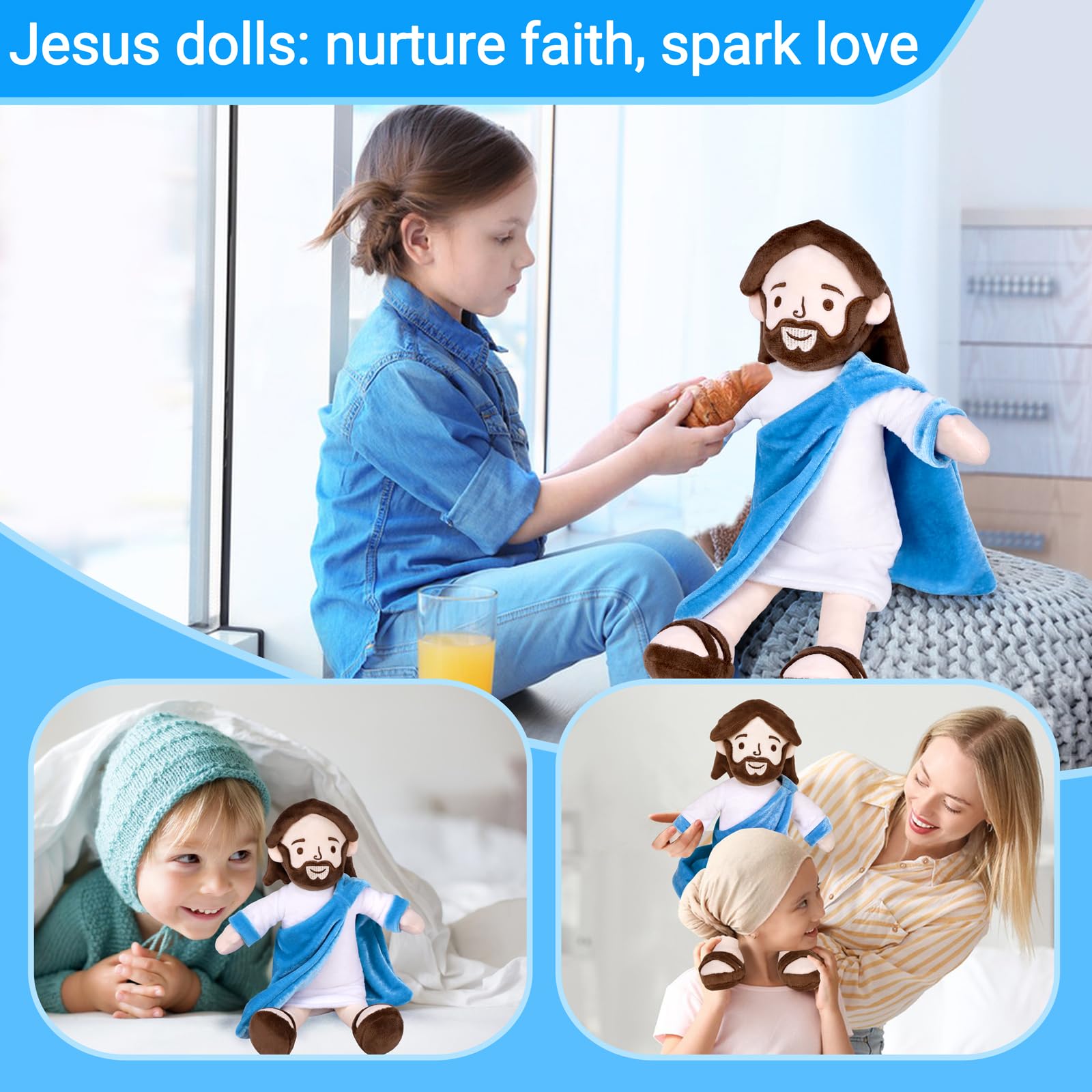 Enryounr Jesus Plush child-friendly companion during storytelling and play.