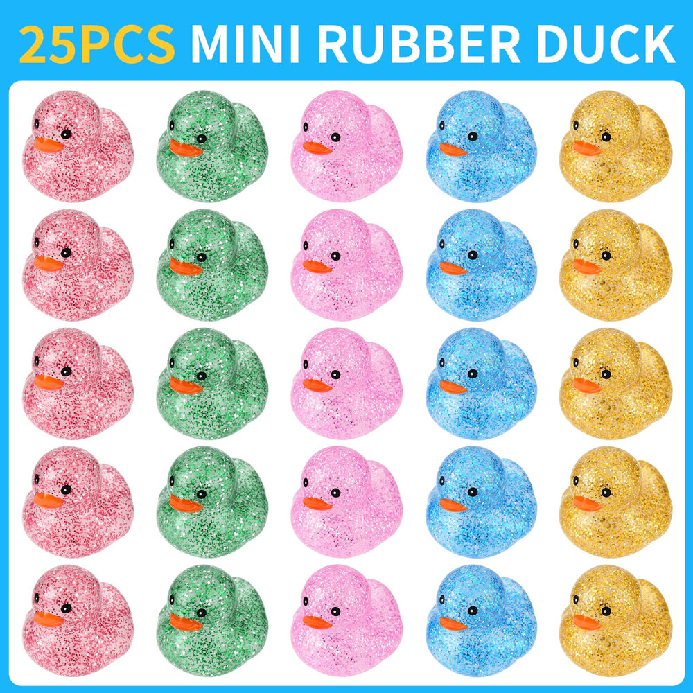 Ensbelei 25Pcs mini ducks are made of safe rubber for gentle handling.