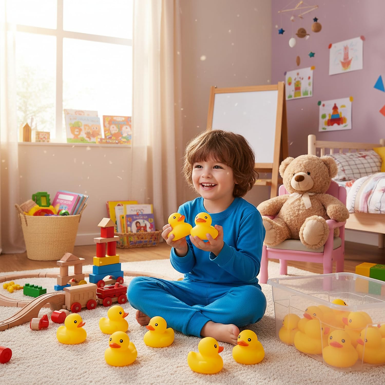 Ensbelei compact 2.5-inch ducks for easy storage