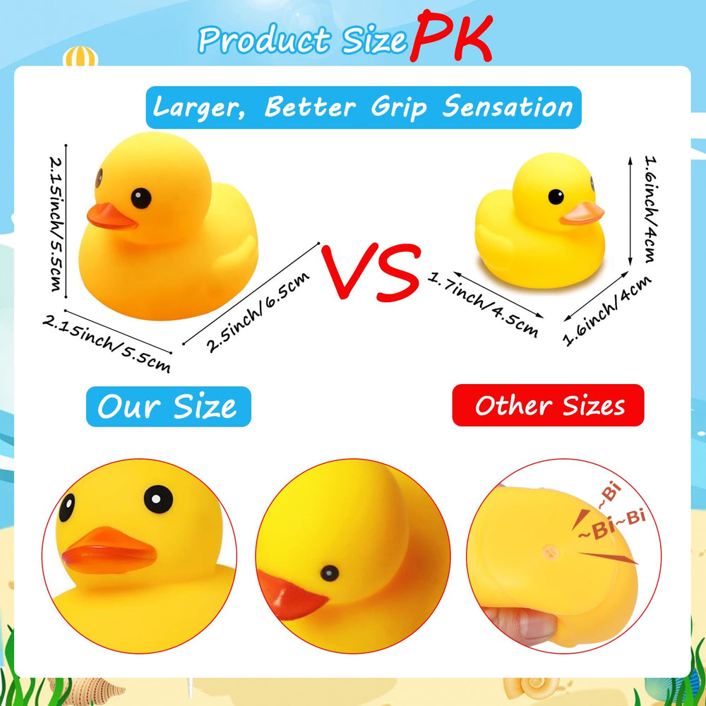 Ensbelei yellow ducks floating on tub edge for fun
