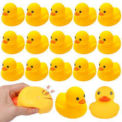 Ensbelei yellow rubber ducks pack on tub ledge for bath time play