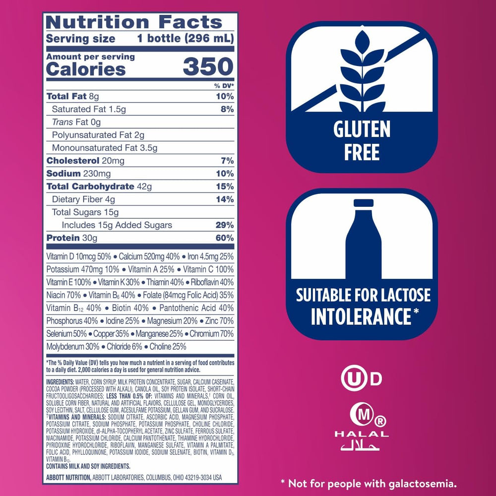 Ensure Complete Milk Chocolate serve illustrates a convenient meal replacement option.