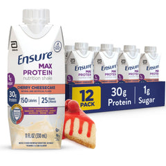 Ensure Max Protein Cherry Cheesecake bottle ready for post-workout recovery
