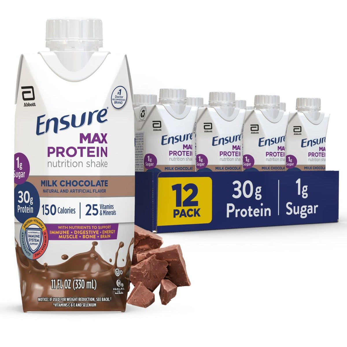 Ensure Max Protein Milk Chocolate bottle ready to drink for muscle support