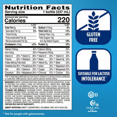 Nutrition label highlights 9g protein and 27 vitamins and minerals.