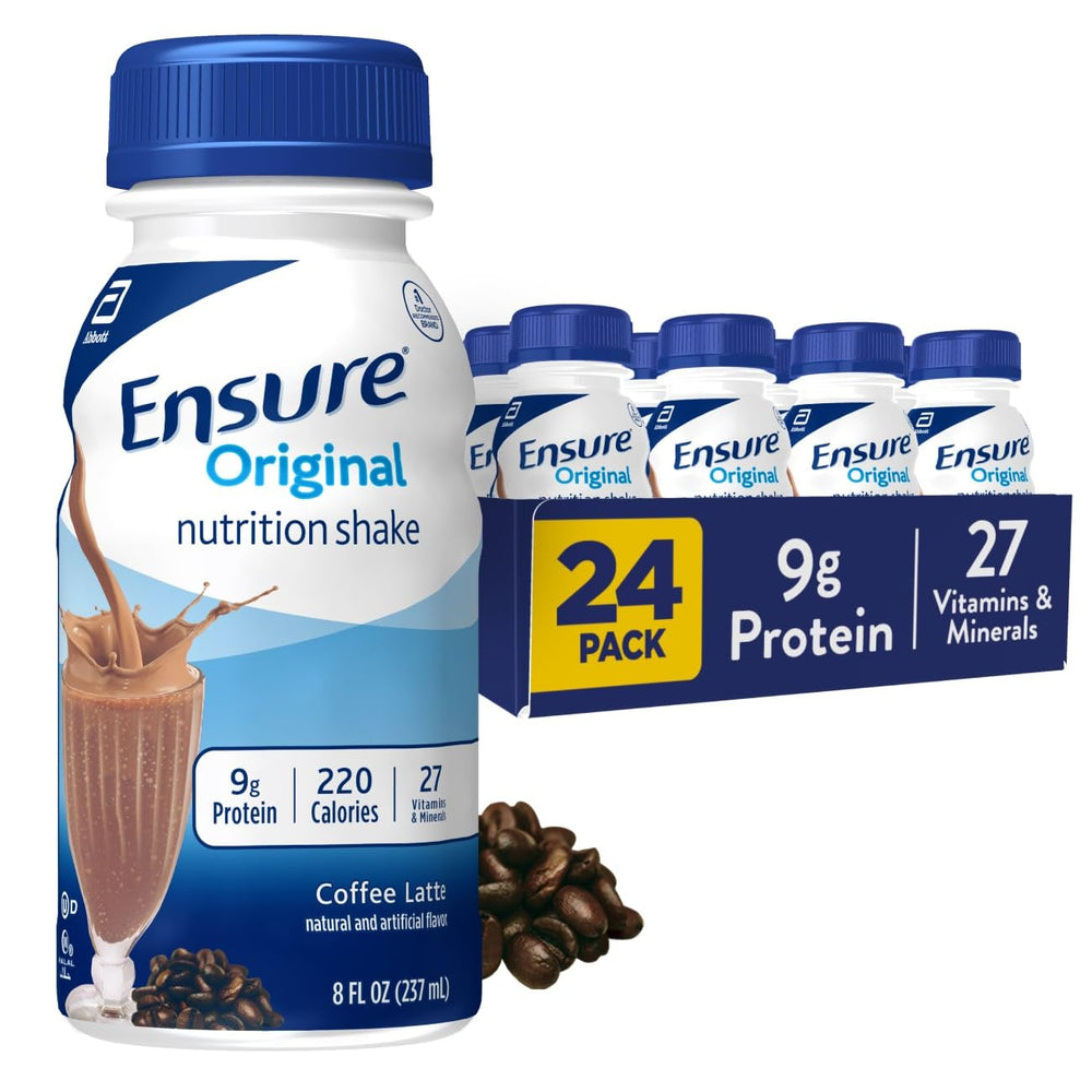 Ensure Original Coffee Latte bottle ready for on the go nutrition