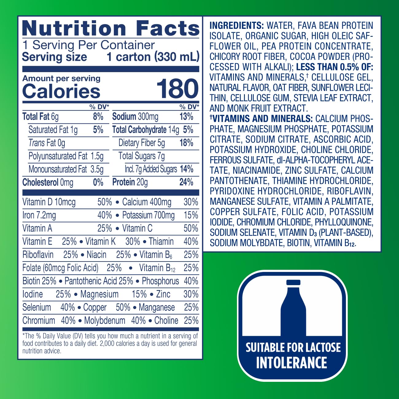 Ensure Plant-Based Protein Shake chocolate bottle for a protein-rich treat