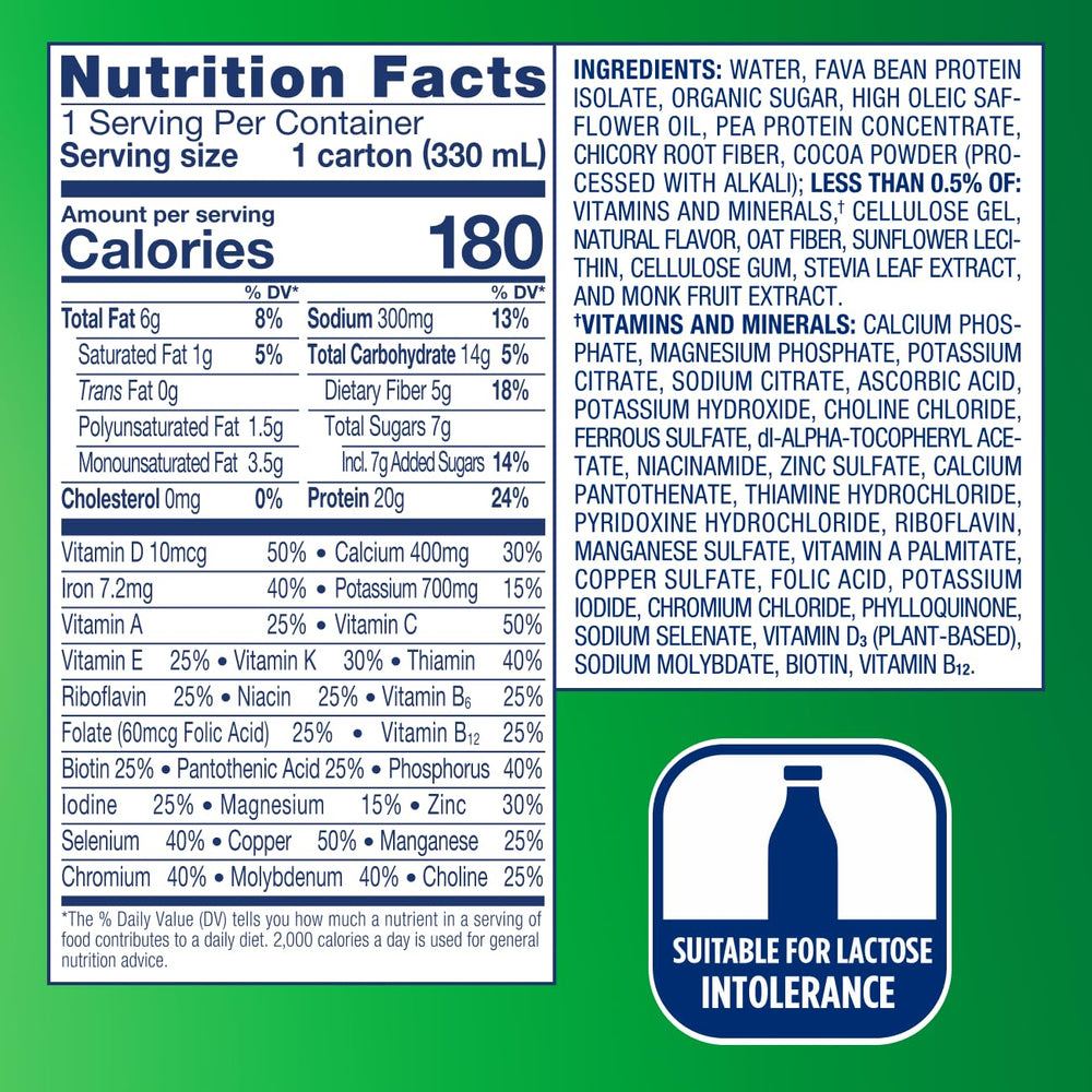 Ensure Plant-Based Protein Shake chocolate bottle for a protein-rich treat