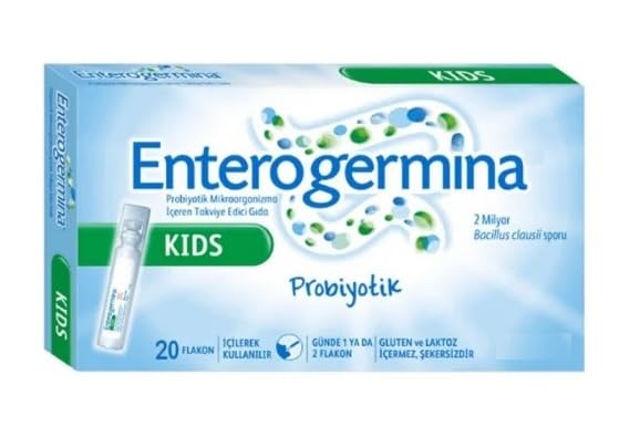 Enterogermina Kids 20 Vials – front view, convenient option for children's daily routine.