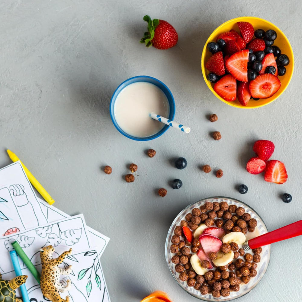Gluten-free symbol paired with EnviroKidz Choco Chimps bowl for gluten-free mornings.