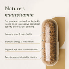 Enviromedica beef liver capsules pour shot for easy, quick daily intake