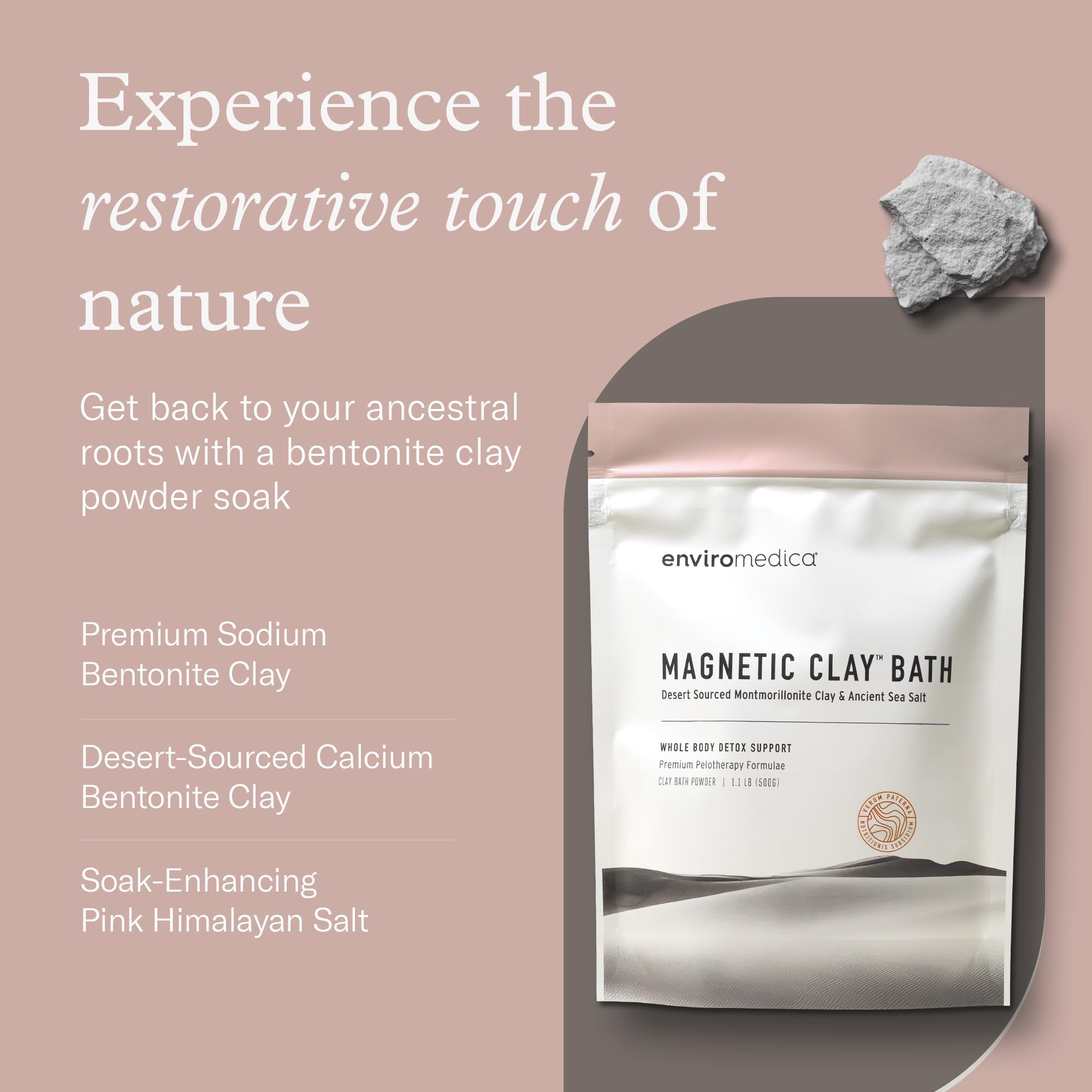 Face clay mask application using Enviromedica product