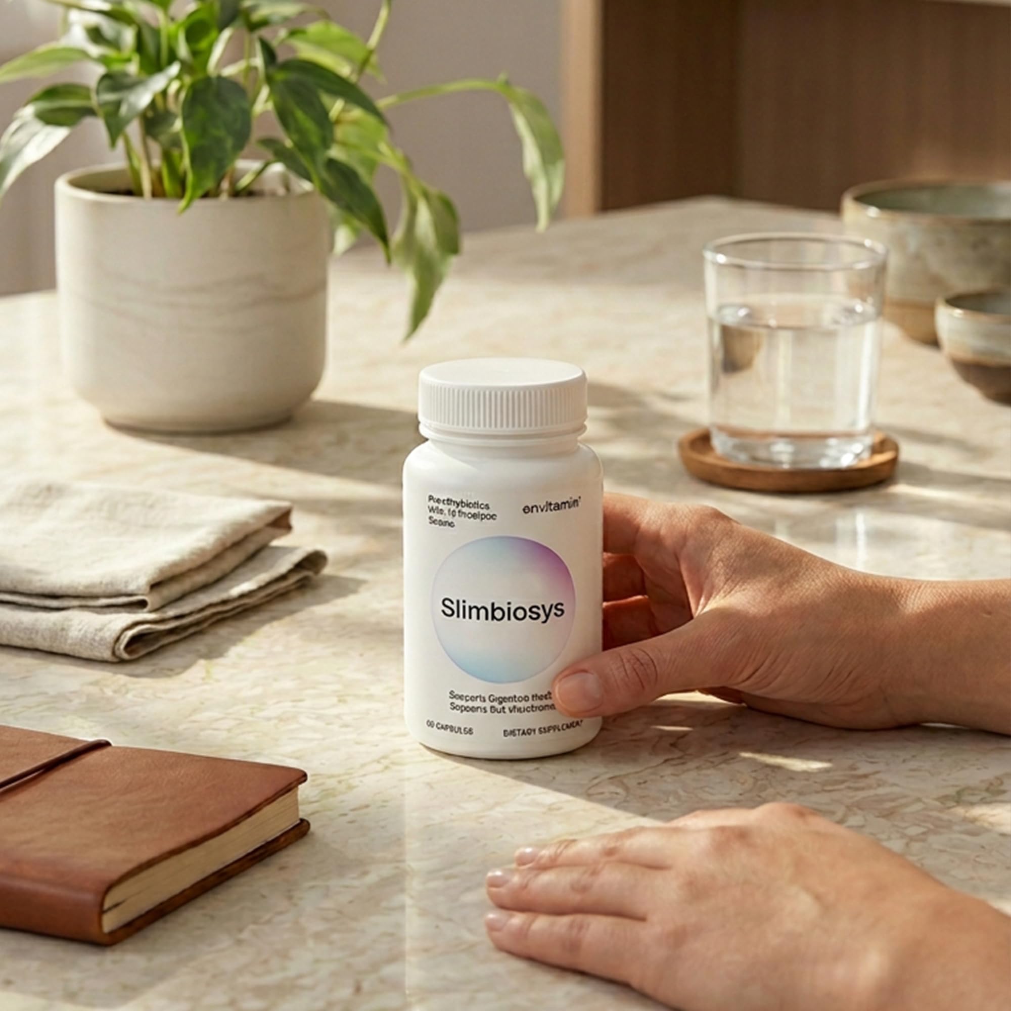 Envitamin Slimbiosys Ultra Probiotic GMP facility seal emphasizes safety standards
