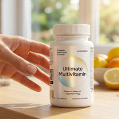 Envitamin Ultimate multivitamin capsule closeup designed for easy absorption.