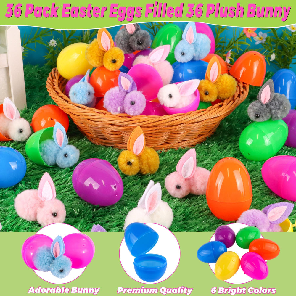 Envotek classroom and party favors featuring plush bunny inside eggs