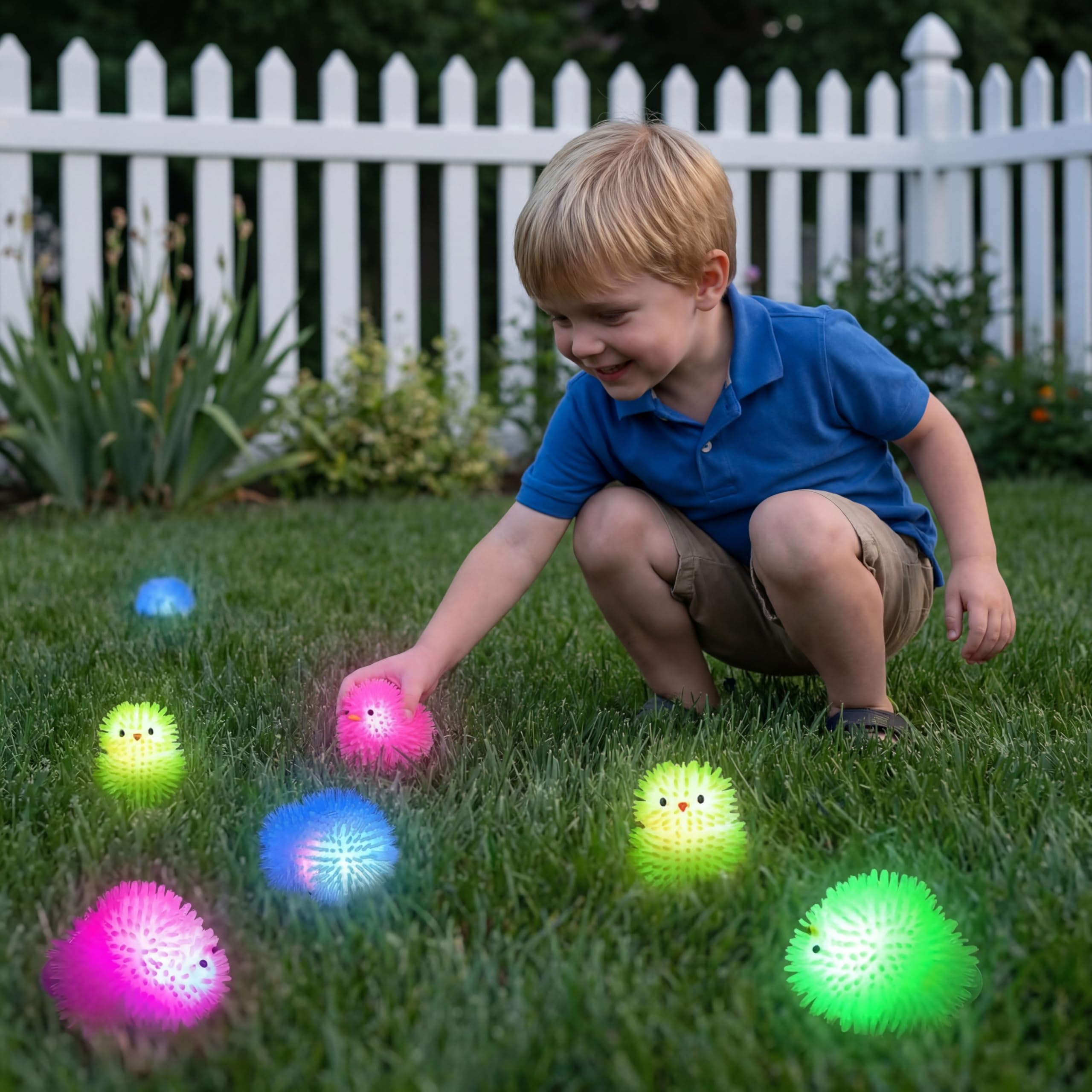 Envotek nighttime Easter hunt glow adds excitement.