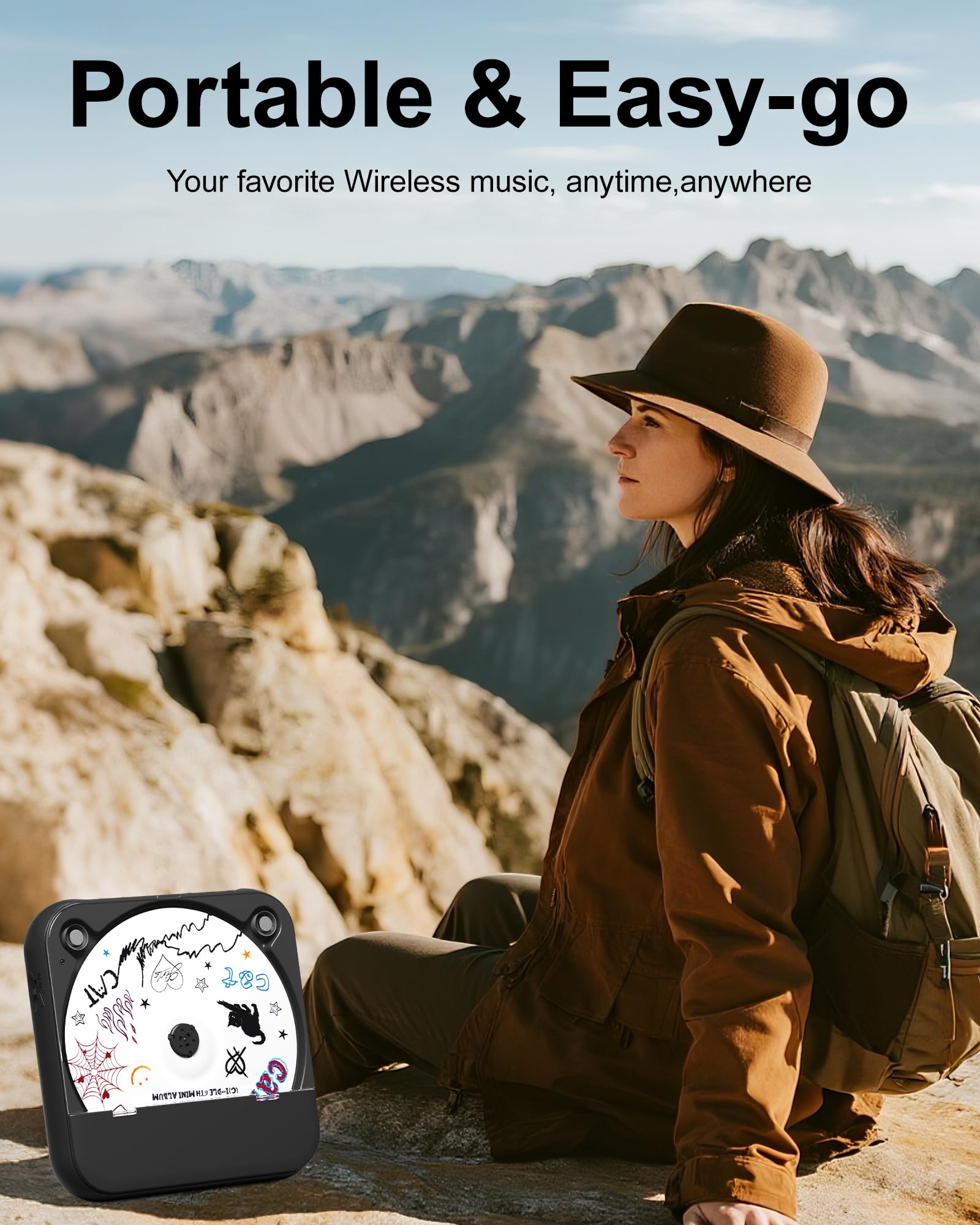 ENVYCLOUD compact design highlights travel-friendly size for on-the-go listening.