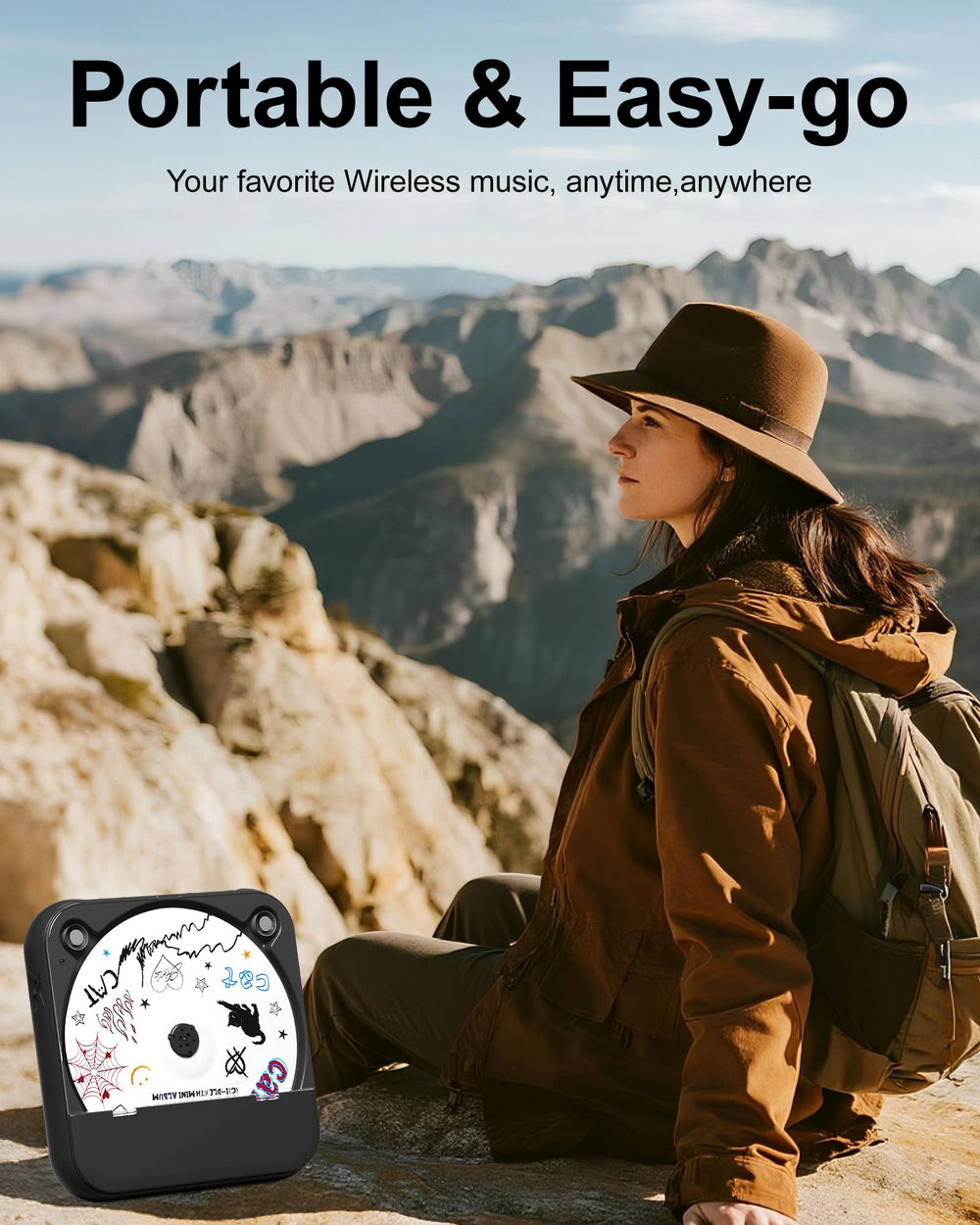 ENVYCLOUD compact design highlights travel-friendly size for on-the-go listening.
