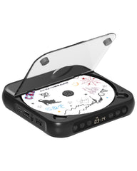ENVYCLOUD portable CD player front view shows compact design for travel and everyday listening.