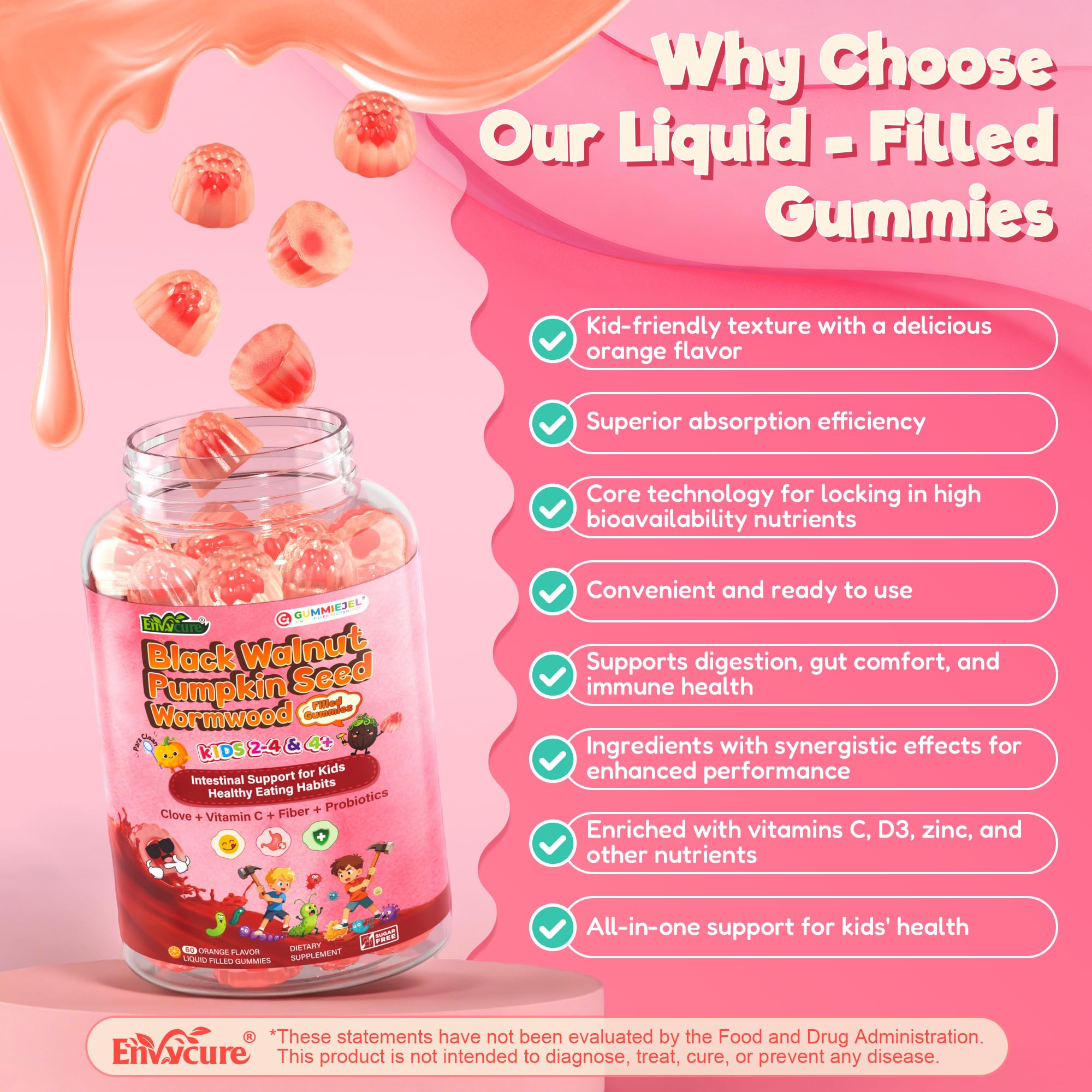 Nutritive blend with Vitamin C and D3 for immune support.