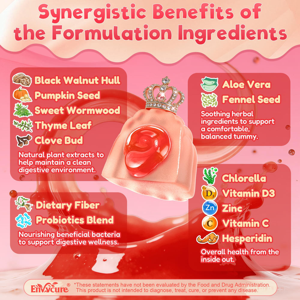 EnvyCure orange-flavored gummies ready for daily use.