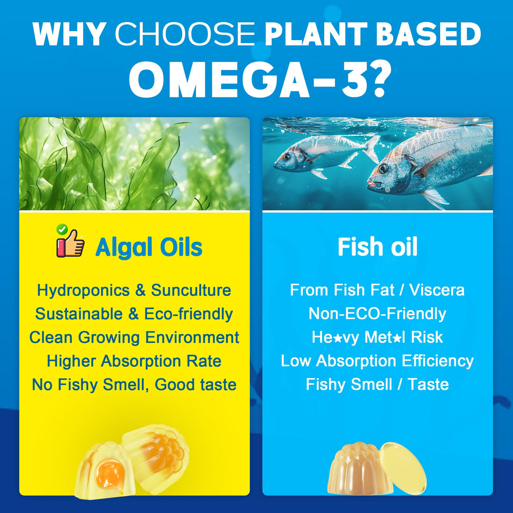 EnvyCure vegan omega-3 gummies bottle showing CoQ10 and magnesium icons