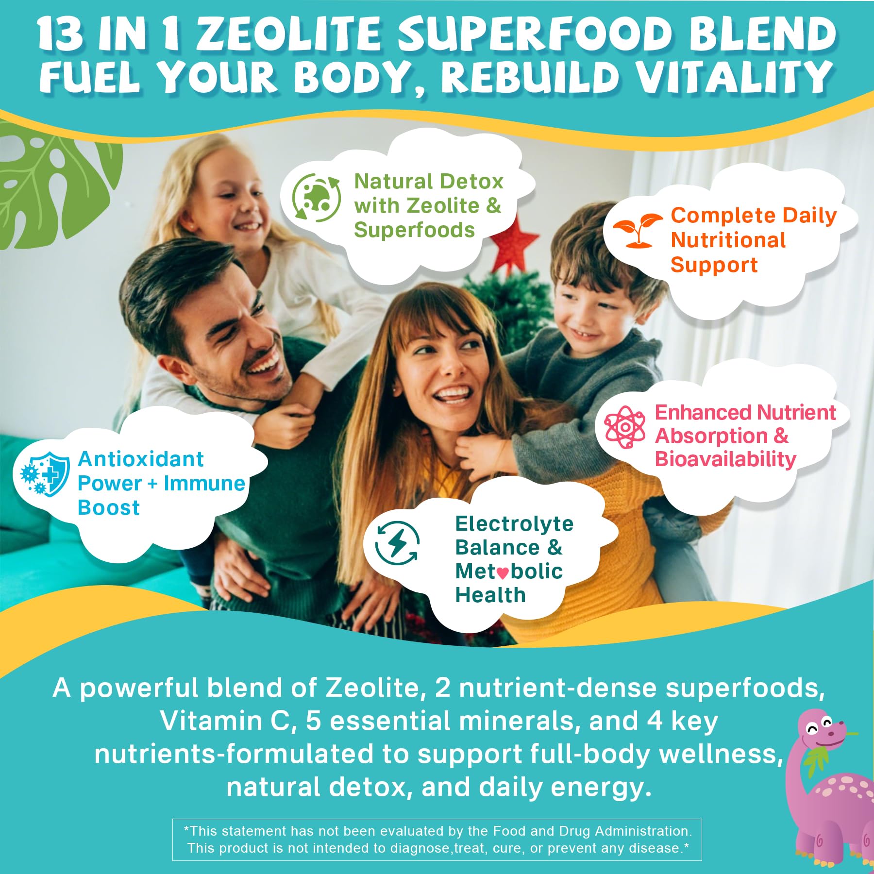 EnvyCure Zeolite Detox Gummies adult serving promotes energy and focus