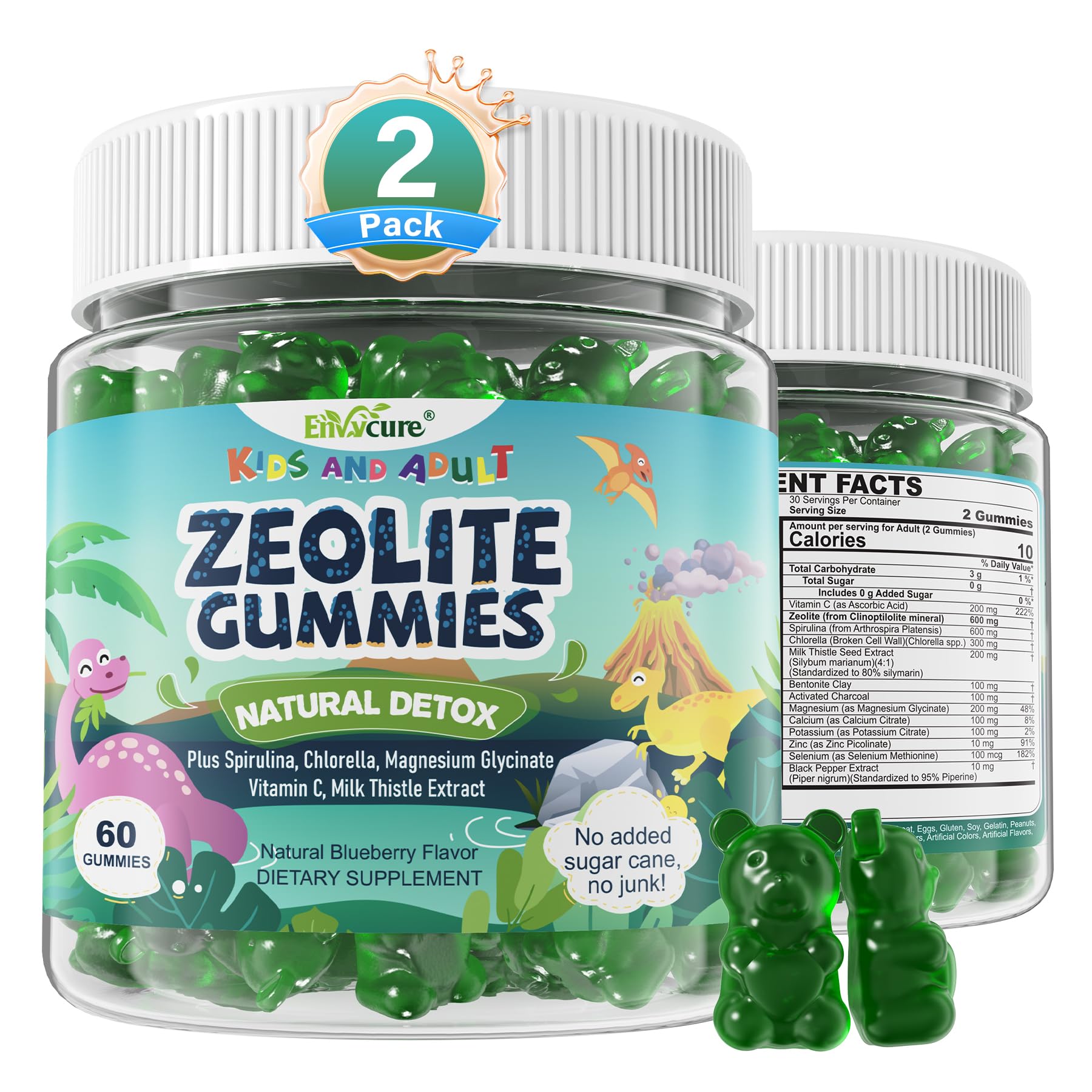 EnvyCure Zeolite Detox Gummies bottle for a family-friendly daily wellness routine