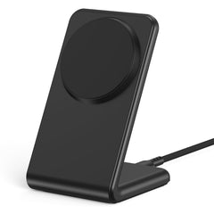 Enyneo MagSafe Charger Stand front view showing magnetic alignment for fast charging