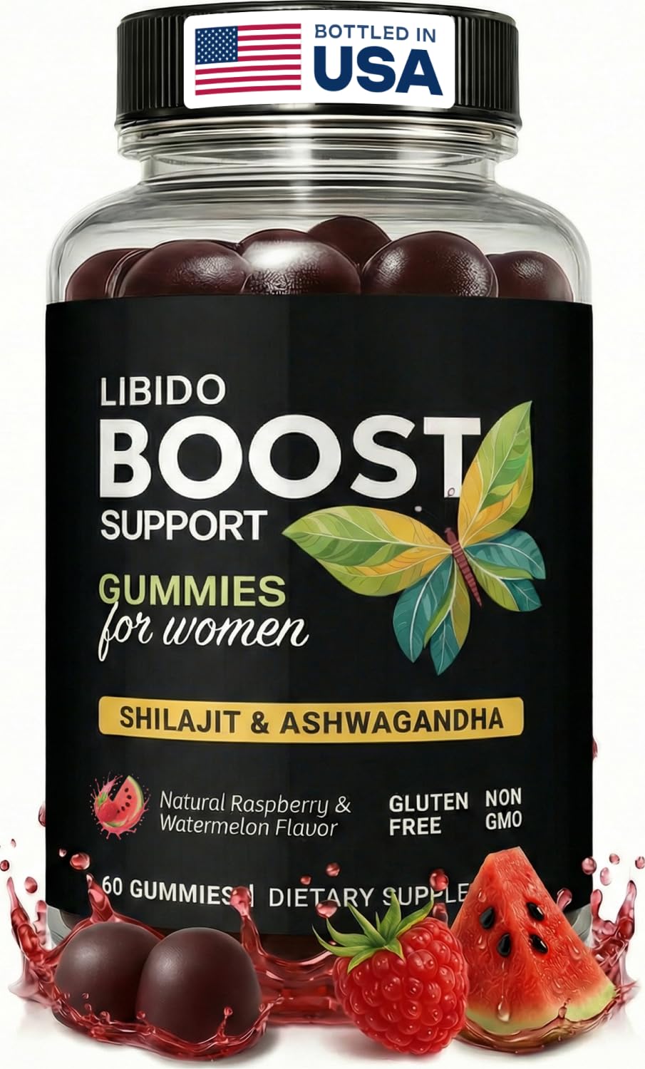Enyvia Libido Support Gummies bottle pour, supporting easy daily use and privacy.