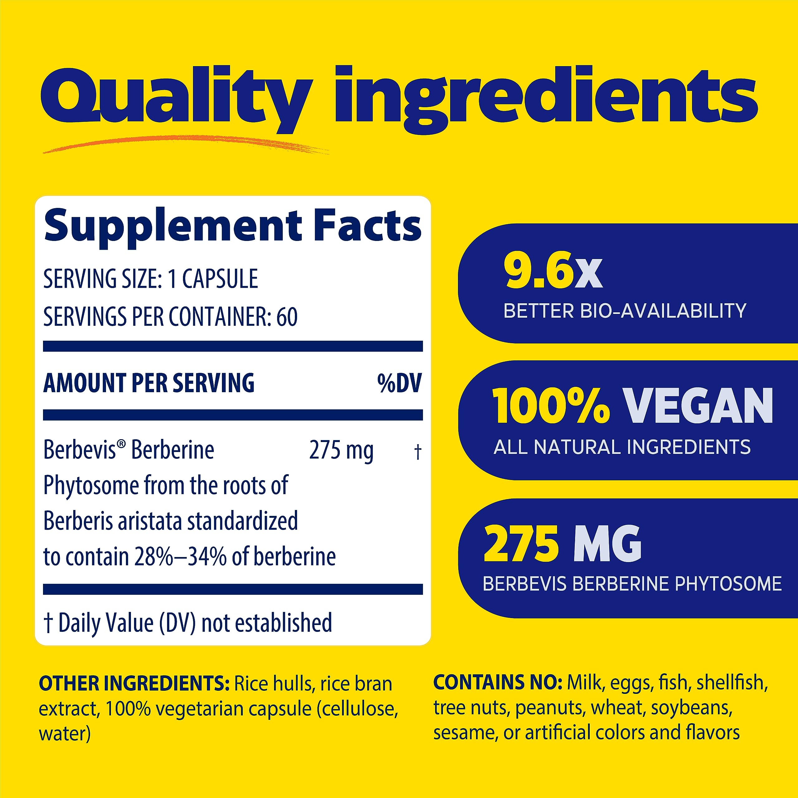 Enzymedica Berberine Phytosome capsules-closeup emphasizes standardized berberine content.