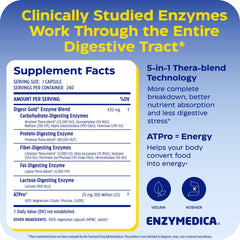 Enzymedica Digest Gold ATPro bottle pour highlights ready-to-use capsules.