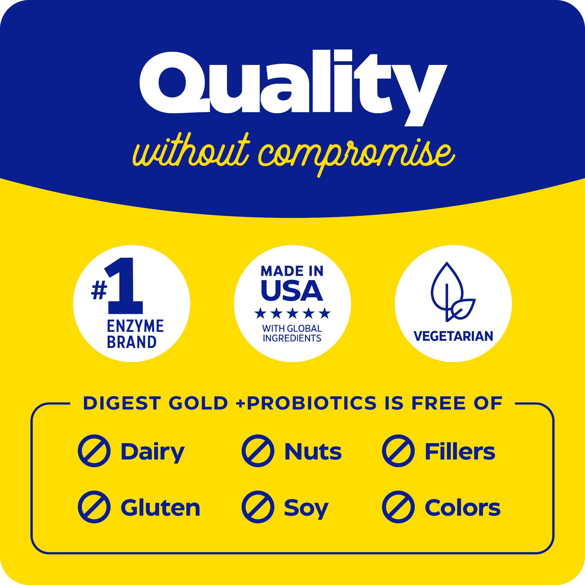 Packaging details of Enzymedica Digest Gold + Probiotics with branding.