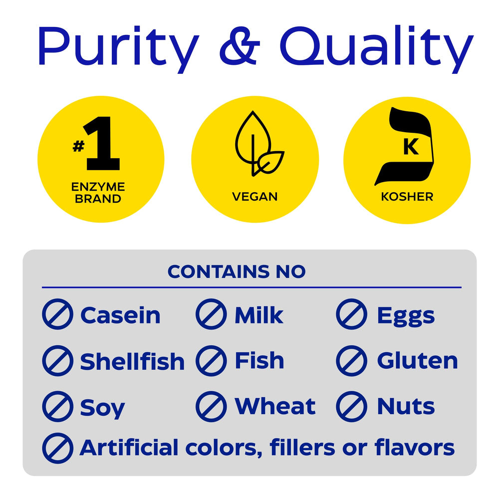 Enzymedica Digest Spectrum vegan seal signals clean, plant-based enzymes.