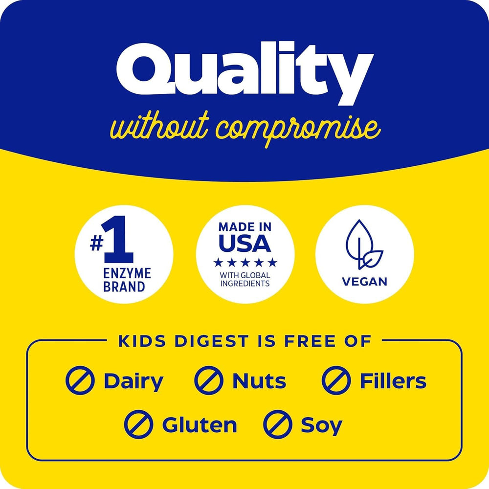 Enzymedica Kids Digest packaging showing fruit-punch theme.