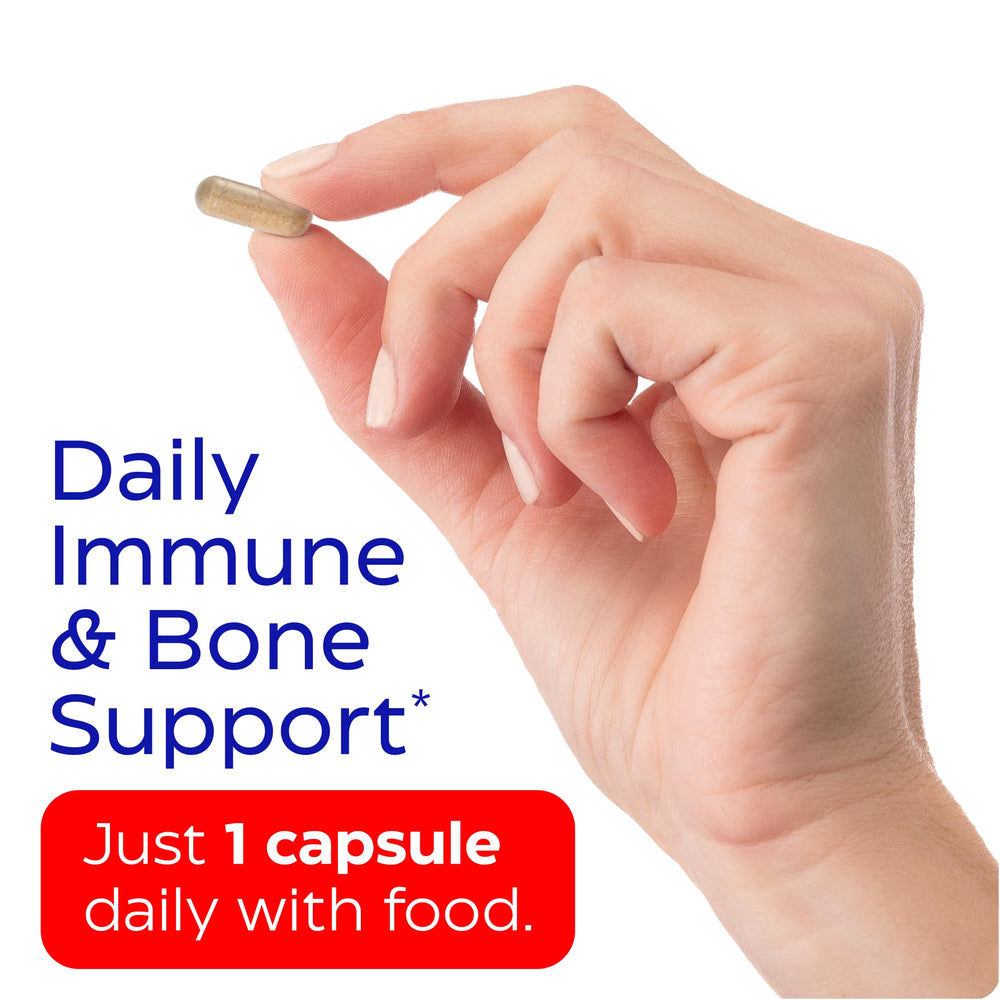 Inulin prebiotic icon near Vitamin D3 K2 capsules