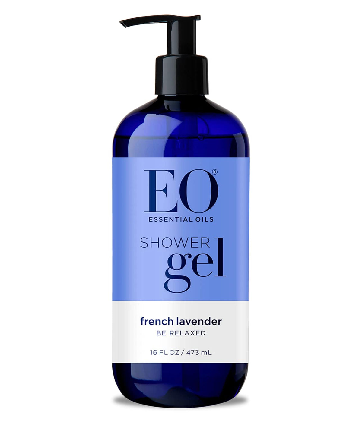 EO Lavender Shower Gel bottle with calming lavender aroma for daily use