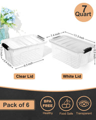 EOENVIVS clear BPA-free storage bin for quick item search.