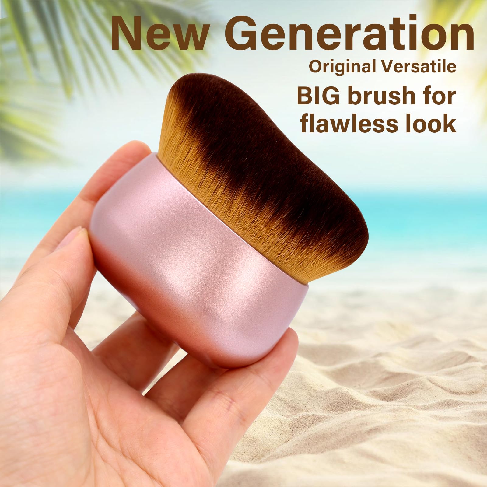 EOICCEOH travel-friendly kabuki brush fits in compact makeup bags.
