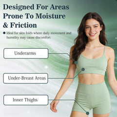 EOIRULA Intertrigo Cream texture drying to a light non-greasy finish.