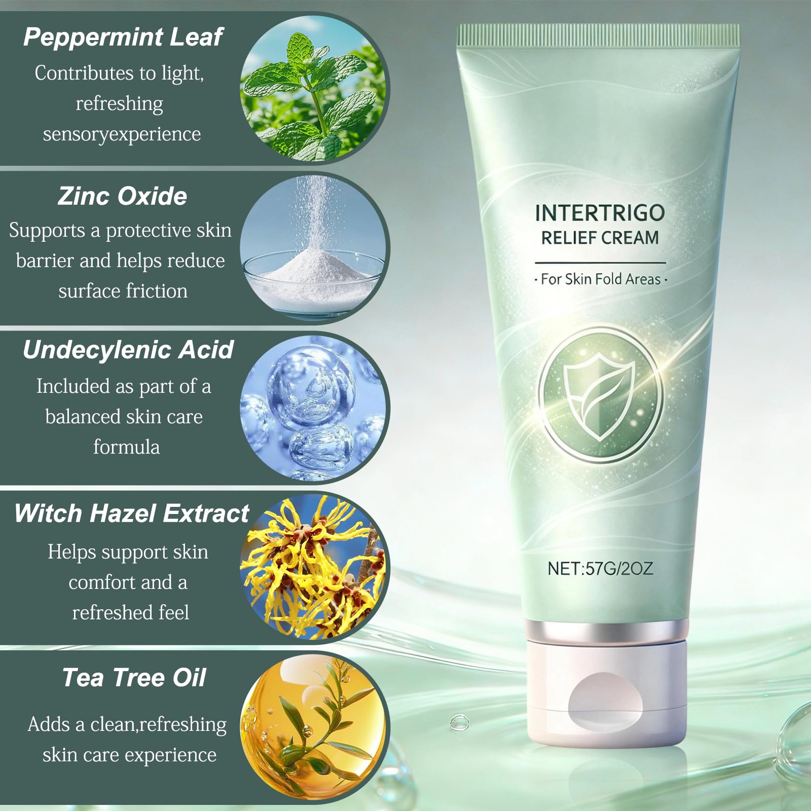 EOIRULA underarm skin fold area treated for moisture and friction.