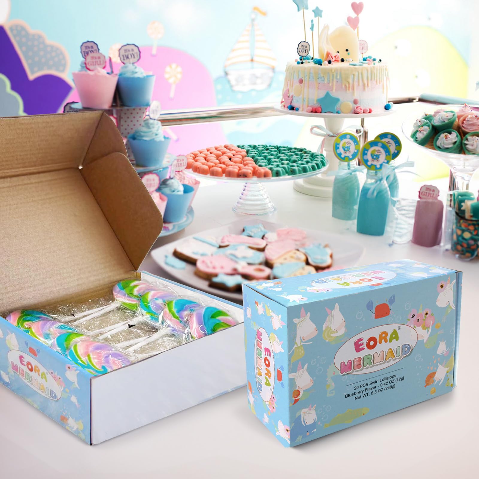 EORA Gift-ready mermaid unicorn treats brighten birthdays.
