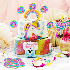 EORA Unicorn swirl lollipops ideal for celebrations and desserts.