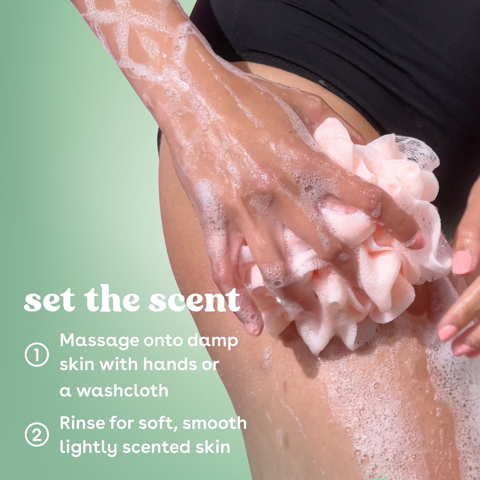 EOS Cashmere Body Wash vitamin E highlights skin-softening nourishment