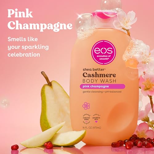 EOS Cashmere Body Wash Pink Champagne lather forming during a shower