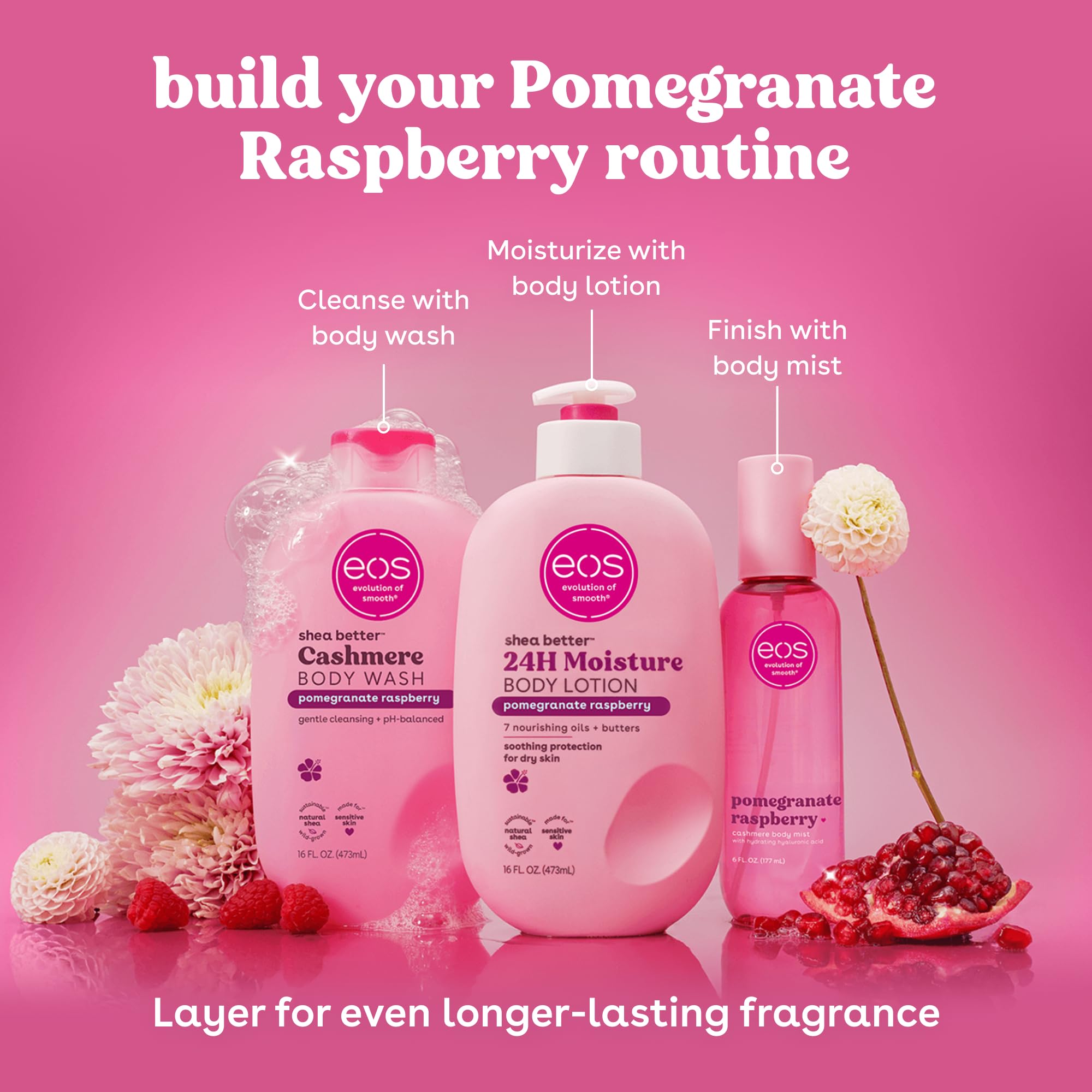 image of eos Cashmere Body Wash for sensitive skin with a pH-balanced formula